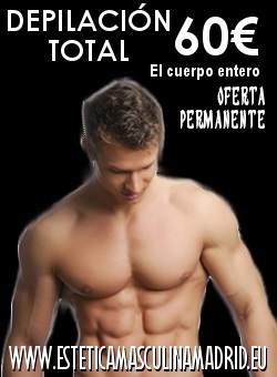 DEPILACION TOTAL MASCULINA TAN SOLO POR 60E