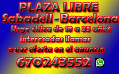 LU SABADELL HAY PLAZA LIBRE PARA CHICA