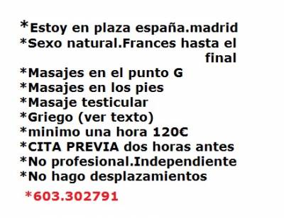 MASAJES CELESTIALES CON LENGUA Y SEXO NATURAL-120€