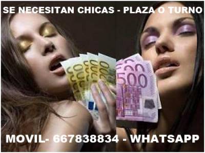 SE NECESITAN CHICAS PARA PLAZA Y TURNO EN BARCELONA.