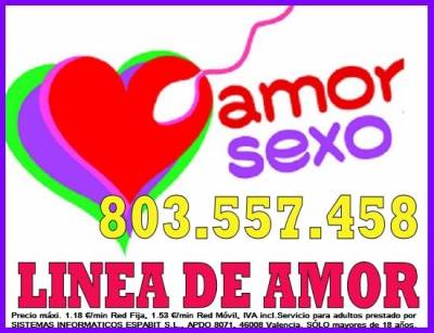 LINEA DE AMOR Y SEXO 803 557 458, QUIERES LIGAR? BUSCAS EL A