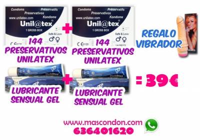 I@ 288 PRESERVATIVOS +	 LUBRICANTE		Y	(REGALO VIBRADOR	. .PO