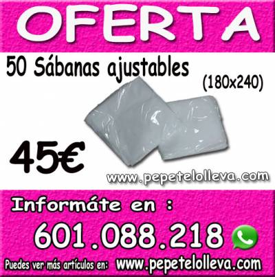 50  SÁBANAS AJUSTABLES PARA CAMA O TATAMI  POR 45€