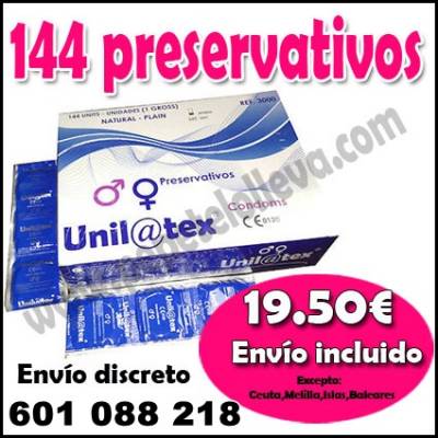 ENVÍO DISCRETO 144 PRESERVATIVOS A 19,50€  ENVÍO INCLUIDO