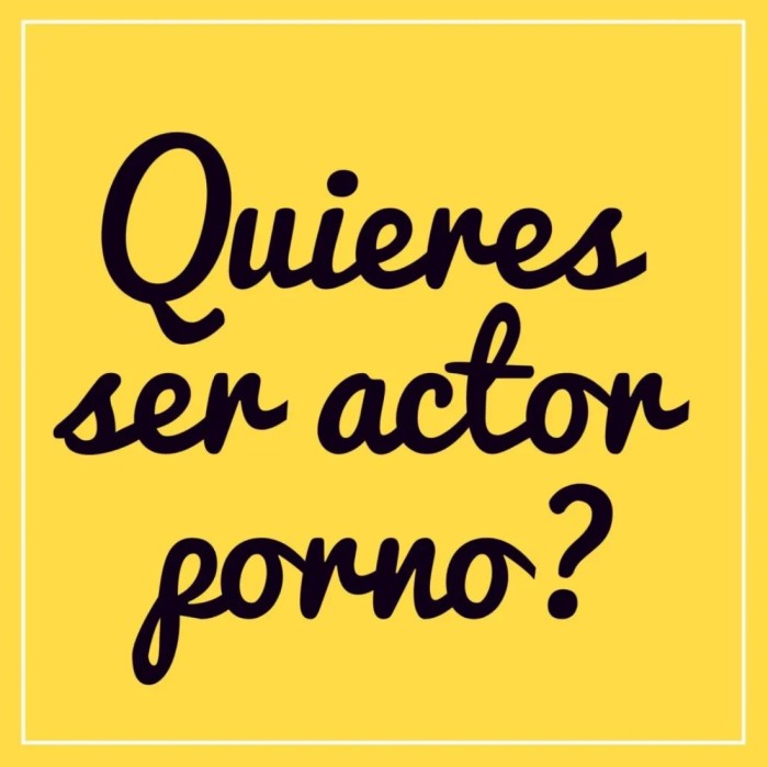 Te gustaría ser actor porno gay?