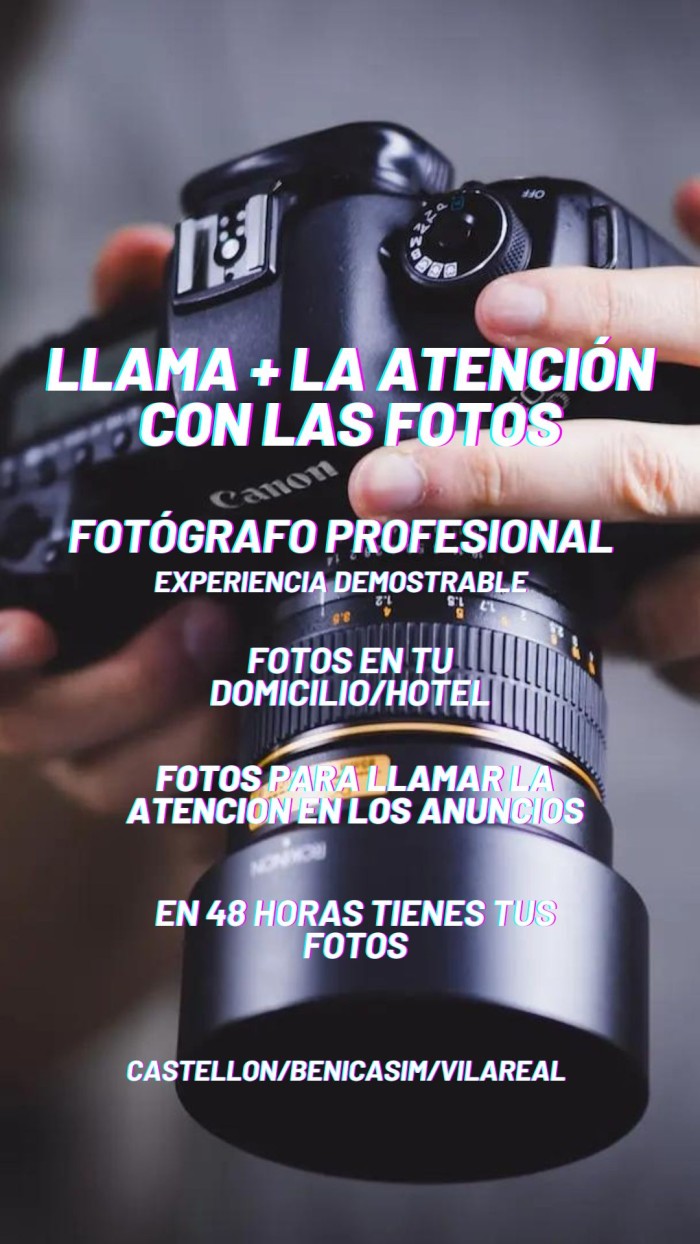 FOTOGRAFO PROFESIONAL – Sesiones para anuncios.