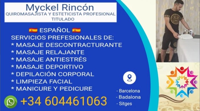 Myckel Quiromasajista Profesional Titulado.