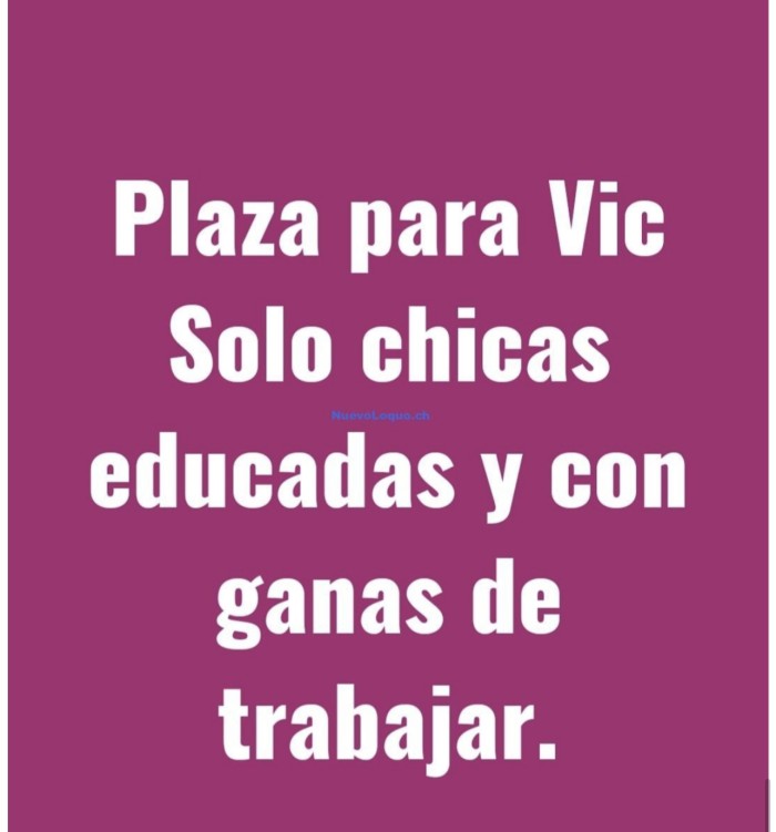 Buscas trabajar en VIC? Es tu oportunidad