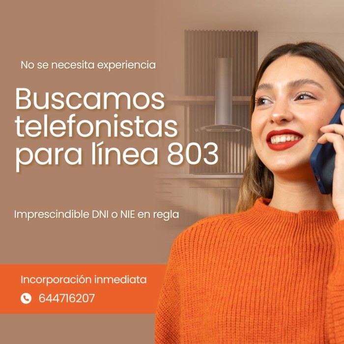 Teletrabajo para telefonistas españolas