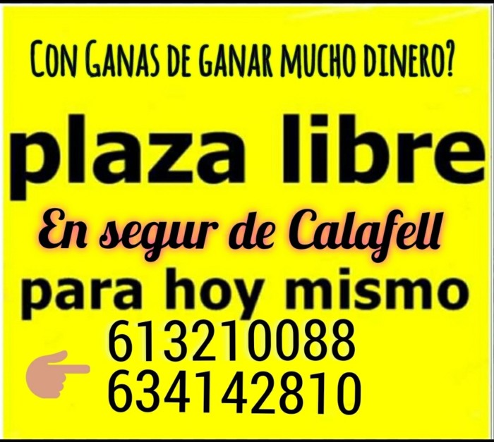 PLAZA DISPONIBLE A CHICAS DE 19 A 33 AÑOS INMEDIAT