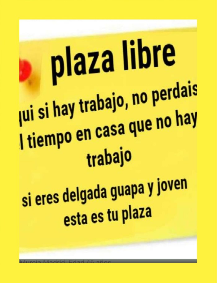 PLAZA PARA HOY MISMO INMEDIATA NO DUDÉIS