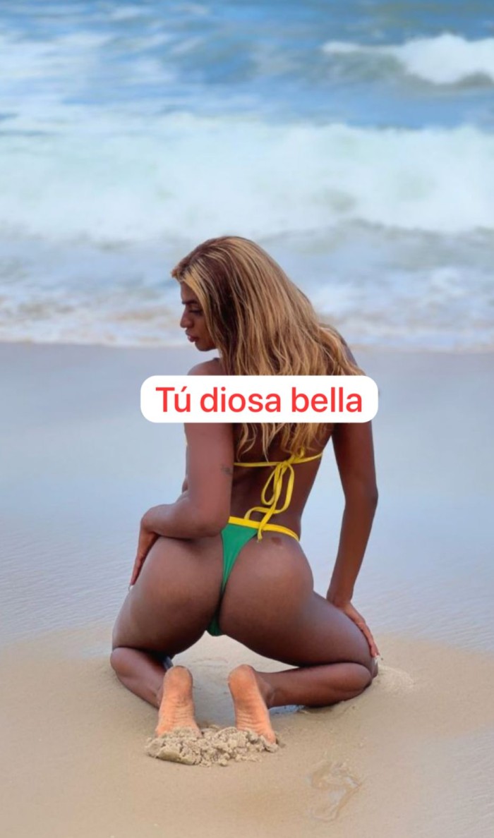 Brasileña la diosa negra chica trans