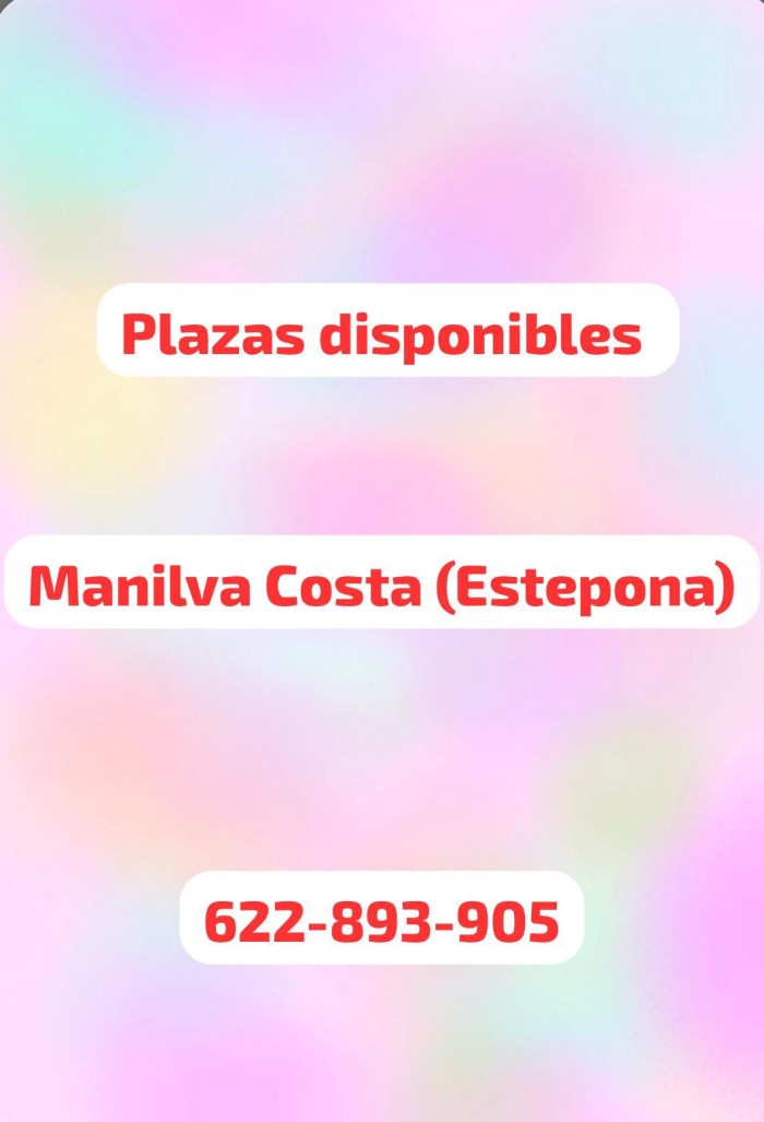 PLAZAS DISPONIBLES ESTEPONA!!