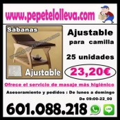 25 SÁBANAS AJUSTABLES DE CAMILLA 23,20€  ENVÍO A TODA ESPAÑA