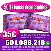 50 SÁBANAS DESECHABLES SIN AJUSTAR 35€ ENVÍO DISCRETO